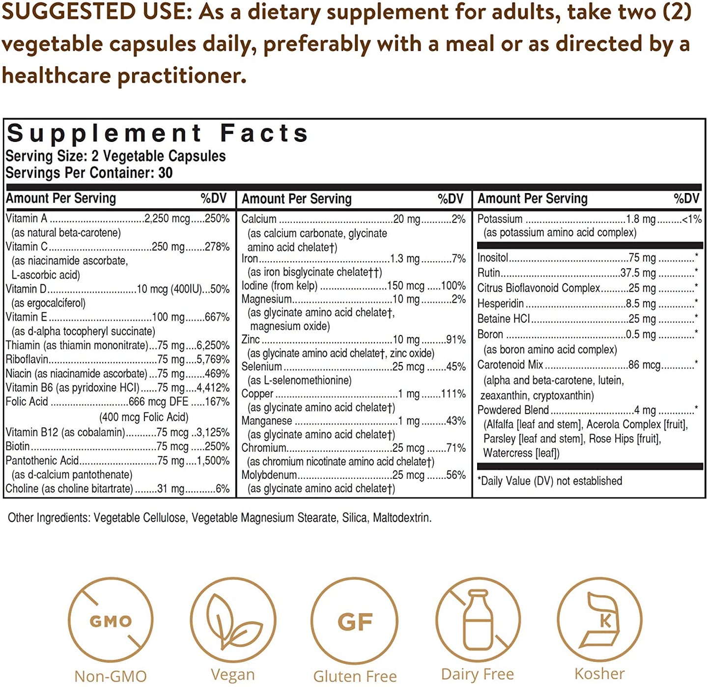 Solgar Formula VM-75 Vegetable Capsules, 120 Count