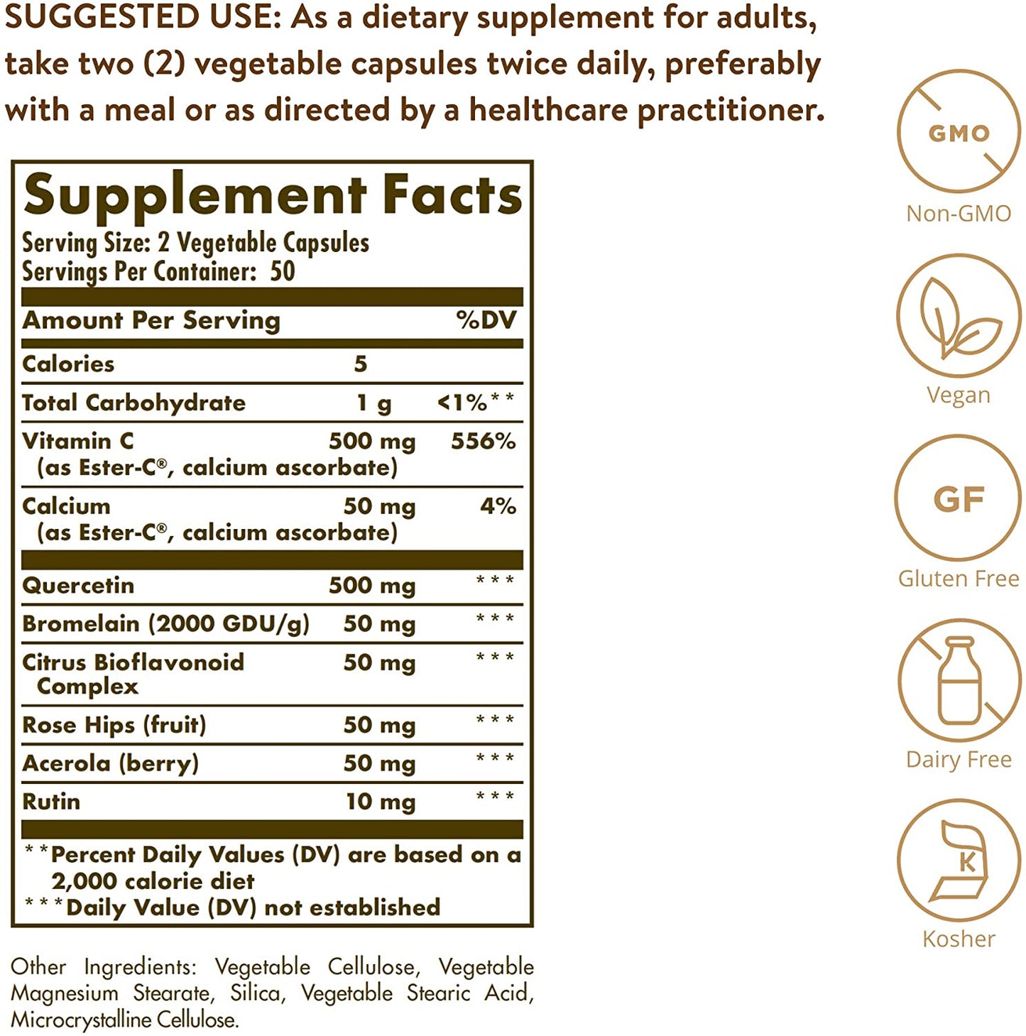 Solgar, Quercetin Complex, 100 Vegetable Capsules