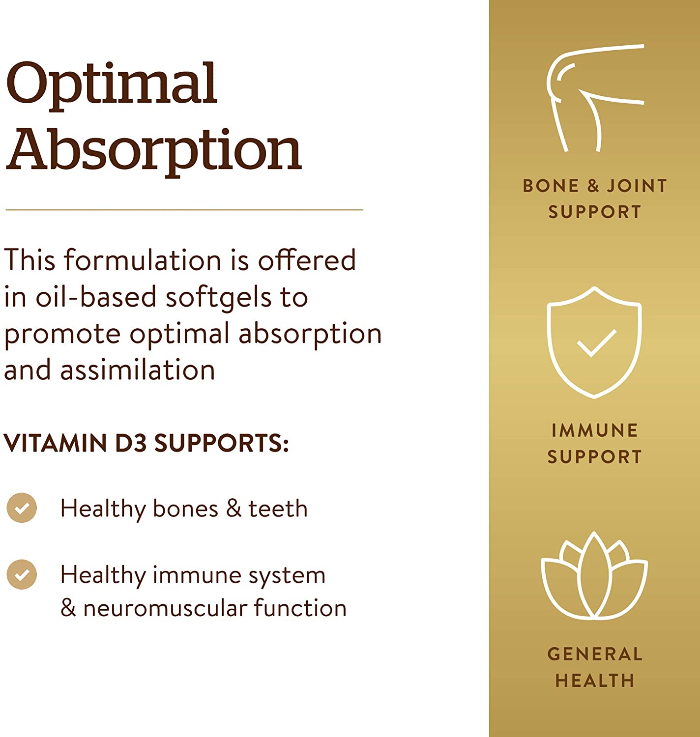 Solgar Vitamin D3 (Cholecalciferol) 125 MCG (5000 IU), 100 Softgels