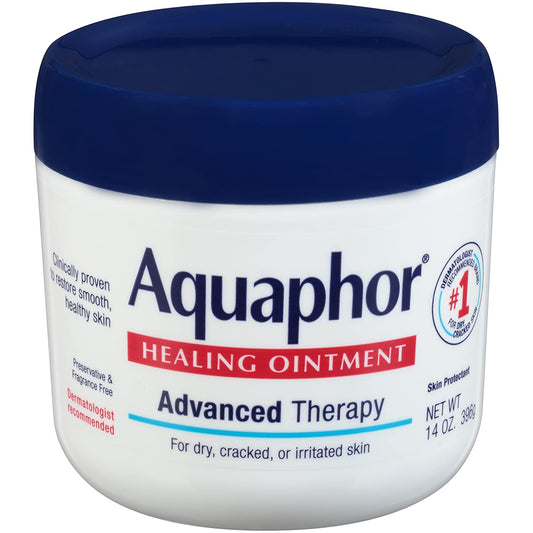 Aquaphor Healing Ointment Moisturizing Skin Protectant 14 Oz Jar.