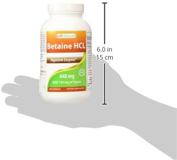Best Naturals Betaine HCL 648 mg 250 Capsules