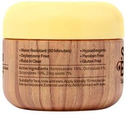 Sun Bum SPF 50 Clear Face Sunscreen with Zinc Oxide 1 oz