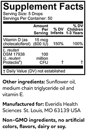 BioGaia Protectis Immune Active Baby | Probiotic + Vitamin D 50 Day Supply
