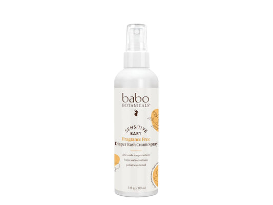 Babo Botanicals Sensitive Baby Fragrance-Free Diaper Rash Cream Spray  3fl.oz.