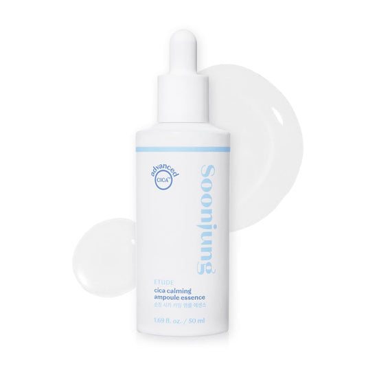 ETUDE SoonJung Cica Calming Ampoule Essence, Hydrating Facial Serum -1.69 Fl Oz