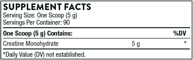 Thorne Creatine - Creatine Monohydrate, Amino Acid Powder - 90 servings