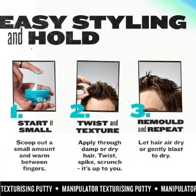 TIGI Bed Head Manipulator Hair Putty 3-Pack –2.01 Oz Ea