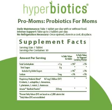 Hyperbiotics Pro Mom Probiotics For Women | Prenatal, Nursing, Postnatal 30 count