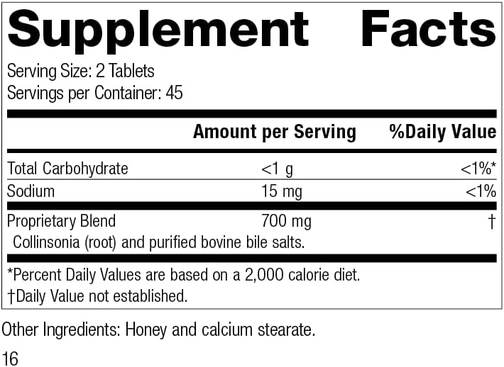Standard Process Cholacol - Gallbladder Support Supplement 90 Tablets