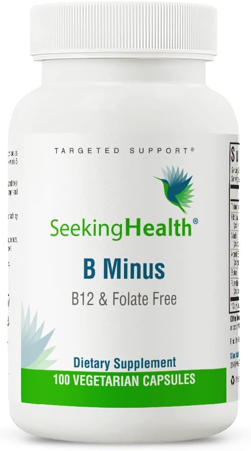 Seeking Health B-Minus - Complex Vitamin Supplement with Biotin & Riboflavin - 100 Capsules