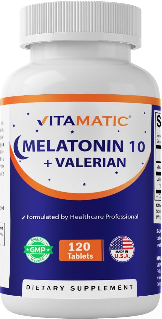 Vitamatic Melatonin 10mg with Valerian Root  250 mg - 120 Tablets