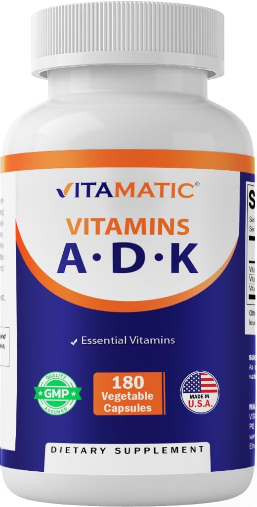 Vitamatic ADK Vitamin Supplement - 180 Veg Capsules