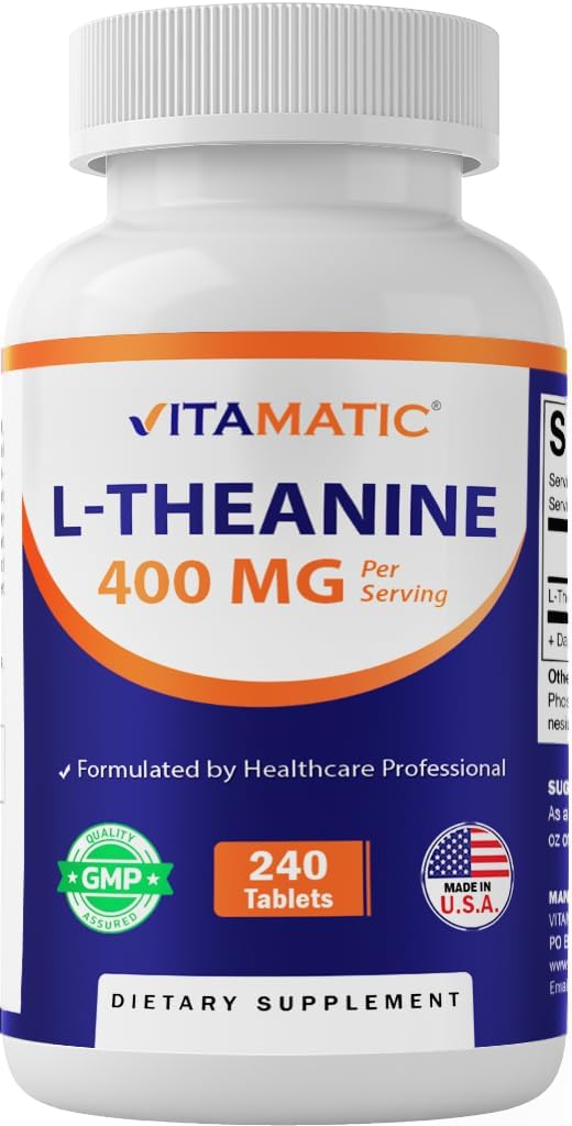 Vitamatic L-Theanine Supplement 400mg  - 240 Tablets