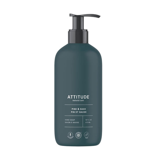 ATTITUDE Liquid Hand Soap,Pine & Sage -  16 Fl Oz