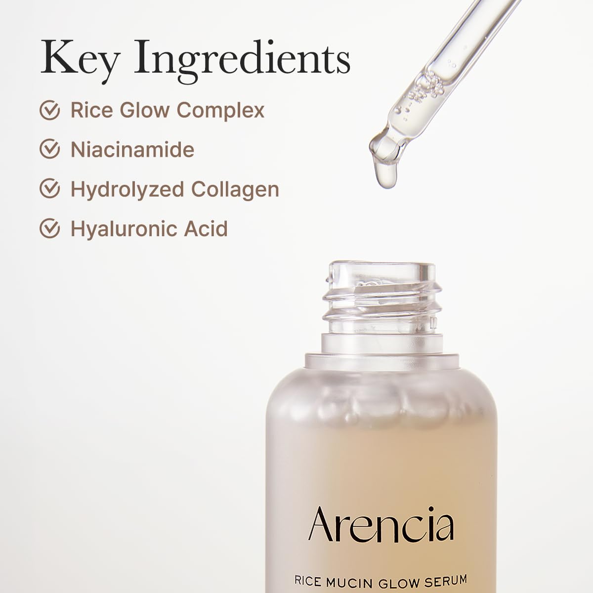 Arencia Rice Mucin Glow Serum - 1.01 fl oz