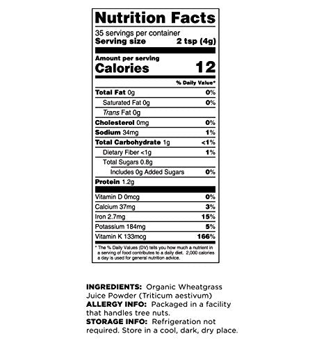 Terrasoul Superfoods Organic Wheat Grass Juice Powder