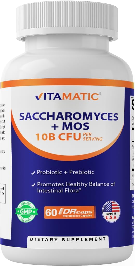 Vitamatic Saccharomyces Boulardii Probiotic 10B  - 60 DR Capsules