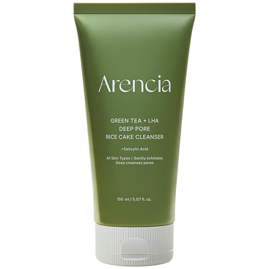 ARENCIA Salicylic Acid, Green Tea + LHA Deep Pore Rice Cake Cleanser – 5.07 fl oz
