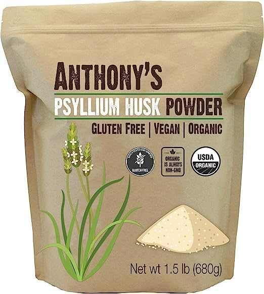 Anthony's Organic Psyllium Husk Powder, 1.5 lb
