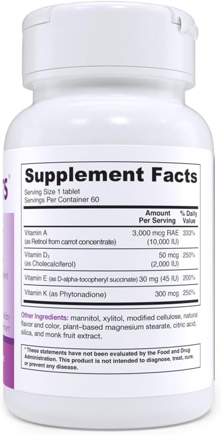 BariMelts ADEK, Dissolvable Bariatric Vitamins  60 Fast Melting Tablets