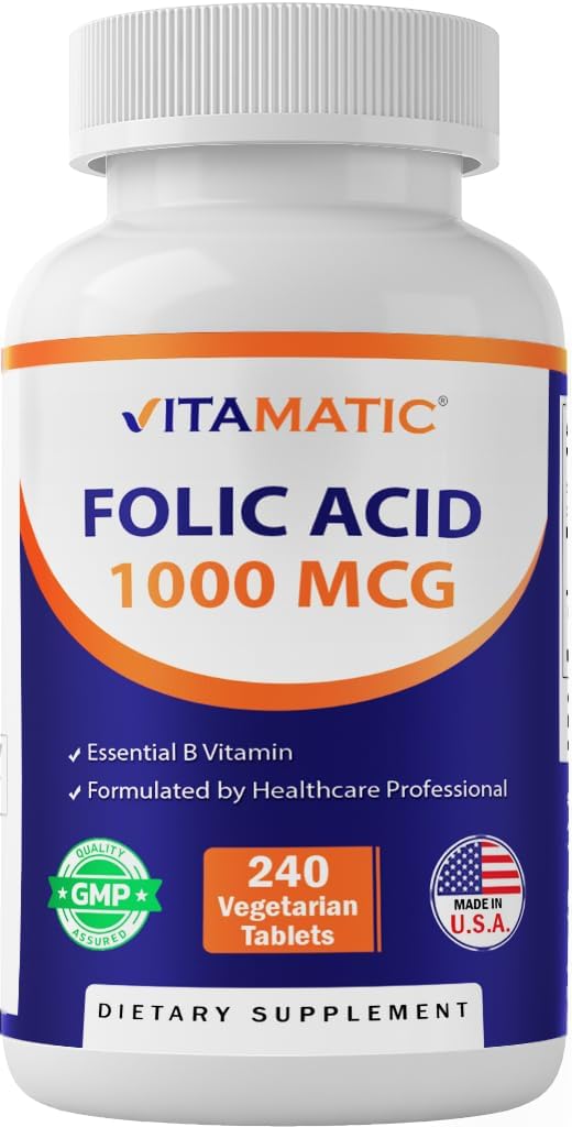 Vitamatic Folic Acid 1000 mcg -240 Count