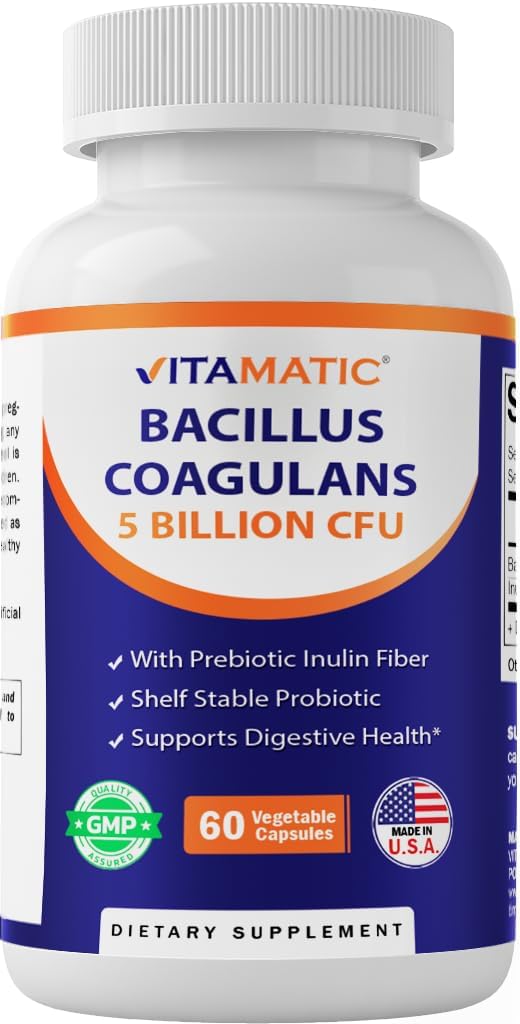 Vitamatic Bacillus Coagulans Shelf Stable Probiotic Supplement - 60 Vegetable Capsules