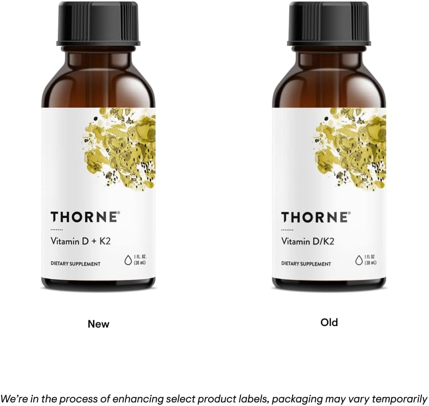 Thorne Vitamin D + K2 Liquid with a metered Dispenser - 30ml