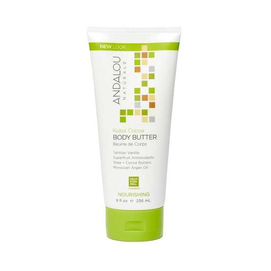 Andalou Naturals Body Butter, Kukui Cocoa Cream, 8 Oz