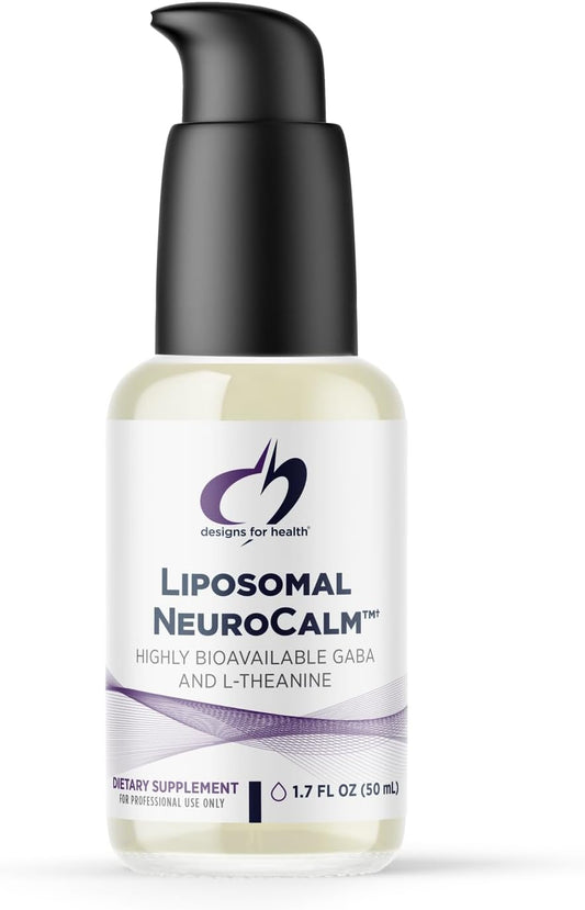 Designs for Health Liposomal NeuroCalm - Liquid GABA + L-Theanine to Support Calm + Healthy Stress Response 1.7oz