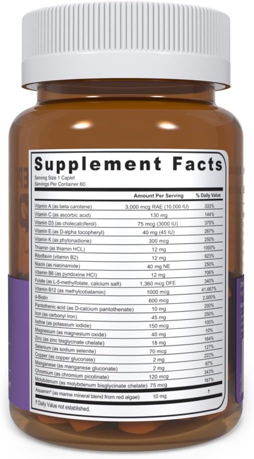 BariMelts The Step Up Once Daily Bariatric Multivitamin with Iron 60 Caplets