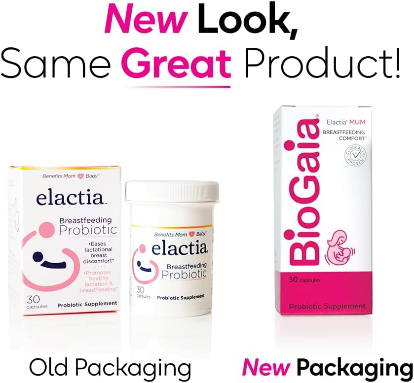 BioGaia Elactia Breastfeeding Probiotic Lactation Supplements 30 Count