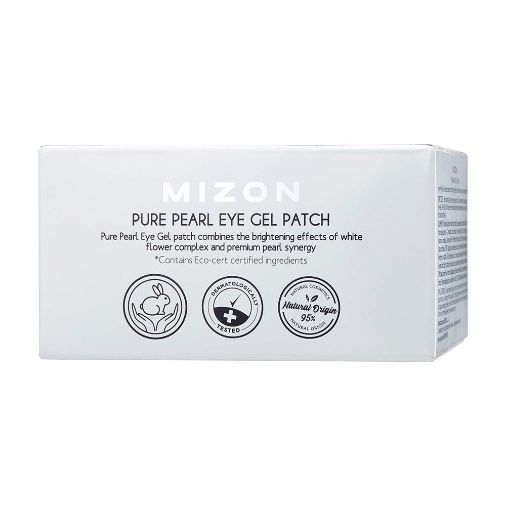 MIZON Pure Pearl Eye Gel Patch with Pearl, Diamond Powder - 60 pcs