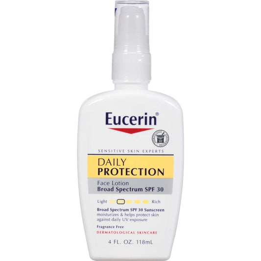 Eucerin Daily Protection Face Lotion with Broad Spectrum SPF 30 Sunscreen, 4 Fl Oz