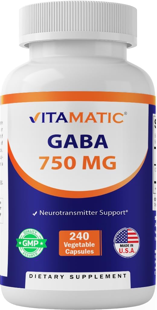 Vitamatic GABA  750mg - 240 Vegetable Capsules