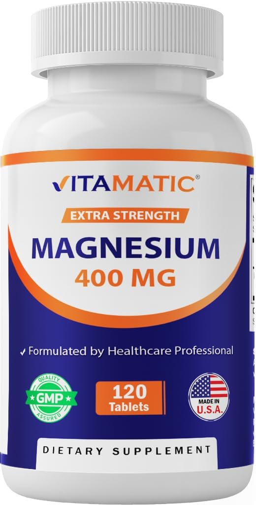 Vitamatic Extra Stregth Magnesium Oxide 400 mg 120 Vegetarian Tablets