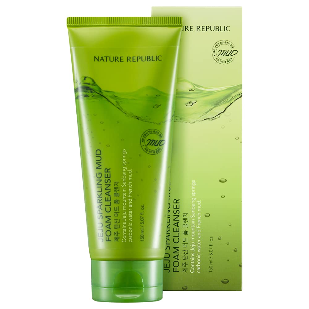Nature Republic Jeju Sparkling Mud Foam Cleanser - 5.07 fl oz