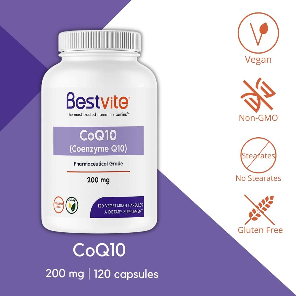BESTVITE CoQ10 200mg (120 Vegetarian Capsules)