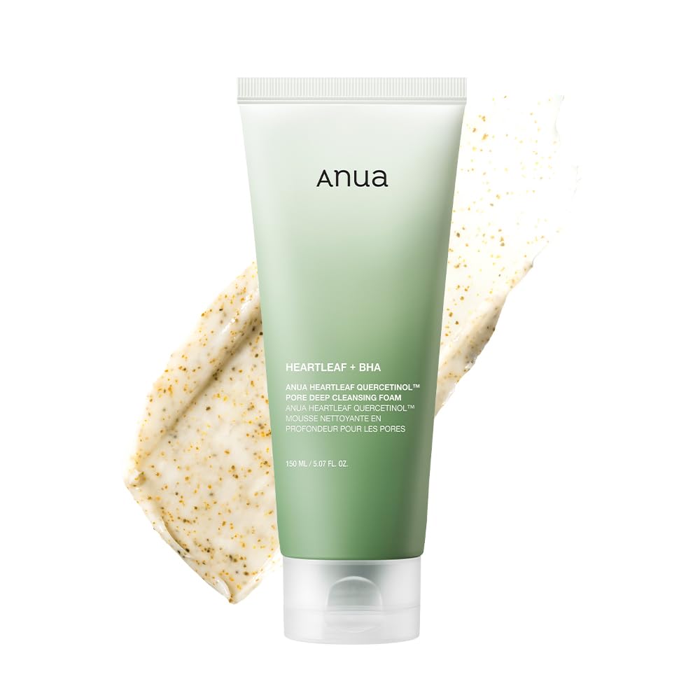 Anua Heartleaf Quercetinol Pore Deep Cleansing Foam, Face wash -  5.07 fl.oz.