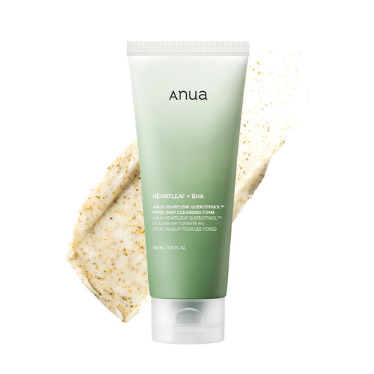 Anua Heartleaf Quercetinol Pore Deep Cleansing Foam, Face wash -  5.07 fl.oz.