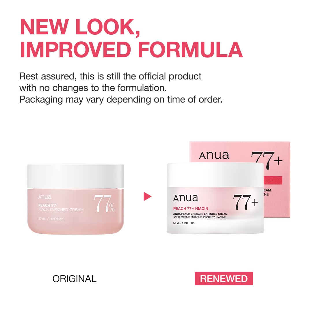 Anua Peach Niacinamide Cream, Face Moisturizer - 1.69 fl.oz