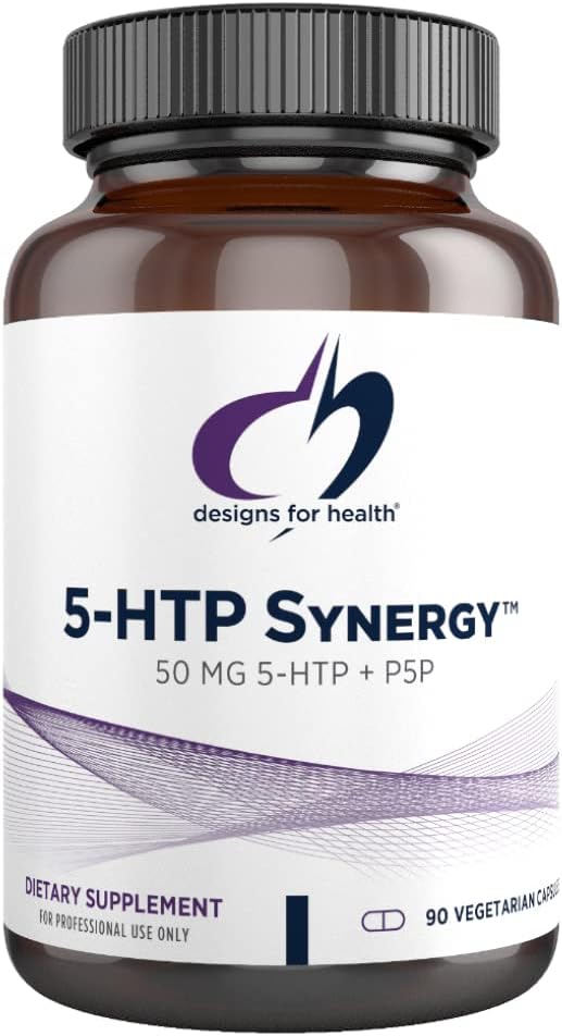 Designs for Health 5-HTP 50mg with Vitamin B6 (P-5-P) -90 Capsules