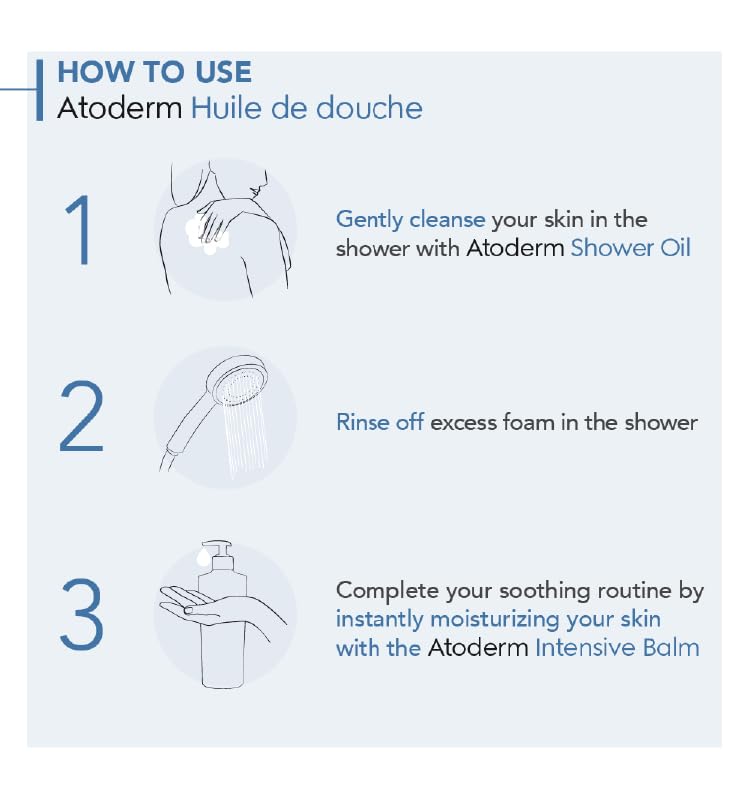 Bioderma Atoderm Shower Oil, Cleansing Oil - 3.3 fl oz