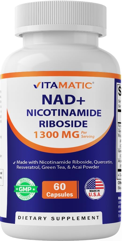 Vitamatic NAD Nicotinamide Riboside Supplement 1300mg  - 60 Ct