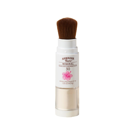 Hawaiian Tropic Mineral Powder Sunscreen Brush SPF 30 -0.15oz