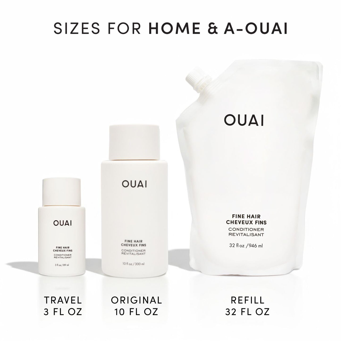 OUAI Fine Hair Conditioner Travel Size - 3 Oz