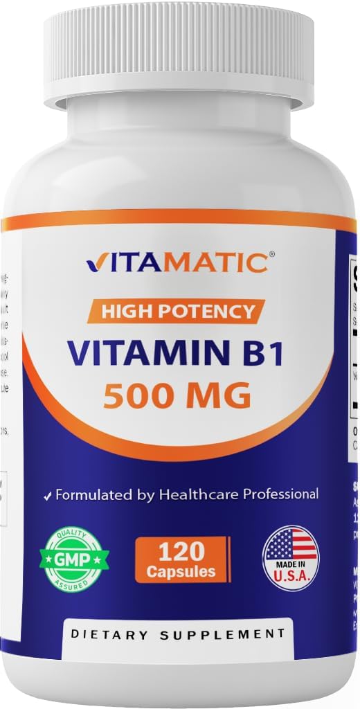 Vitamatic Vitamin B1 (Thiamine) 500mg -  120 Capsules