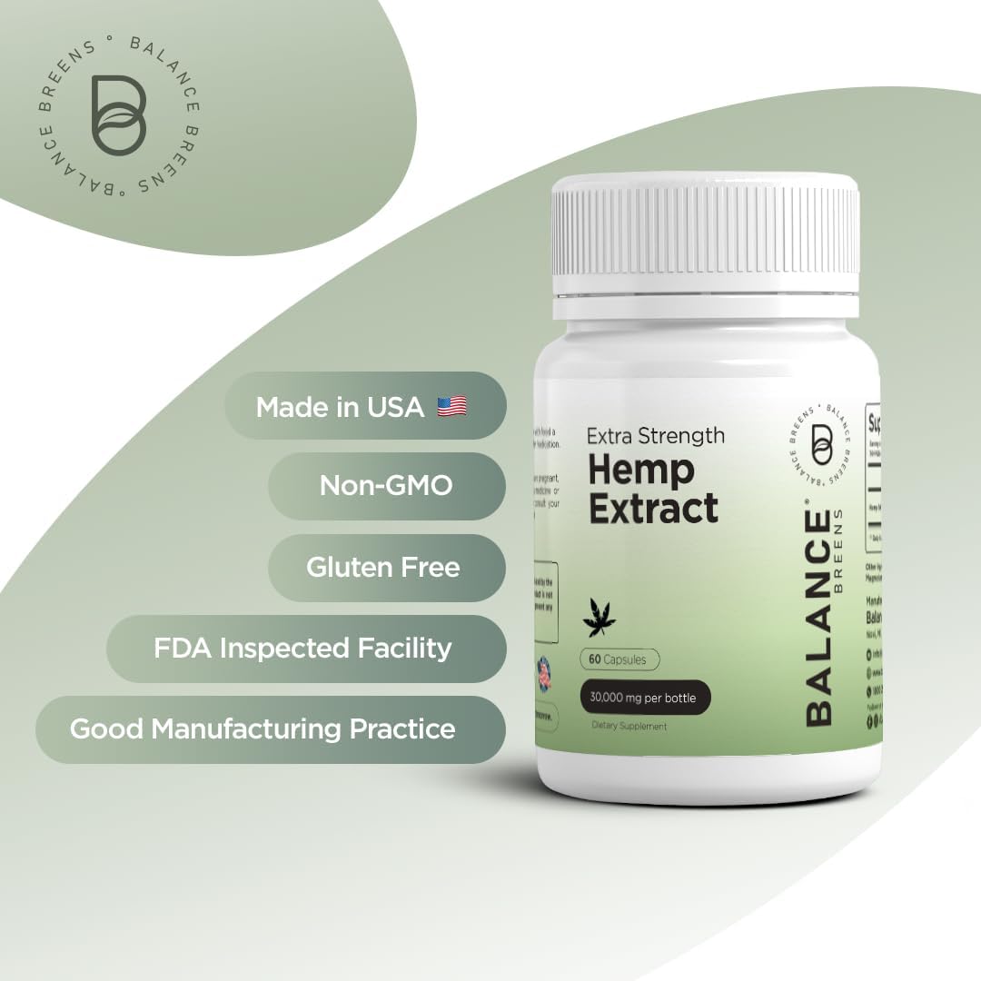 Balance Breens Hemp Extract 120 Capsules