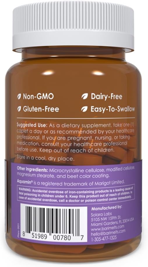 BariMelts The Step Up Once Daily Bariatric Multivitamin with Iron 60 Caplets