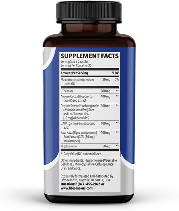 Anxie-T - Stress Relief Supplement - Supports Mood & Mental Focus  60 Capsules