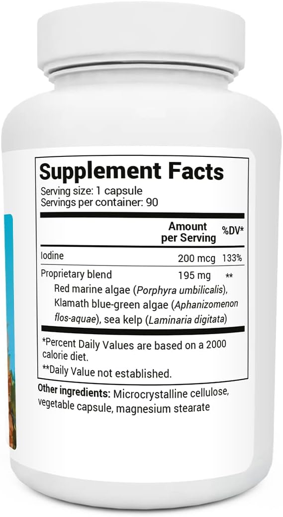 Dr. Berg's Sea Kelp Enhanced - Pure Healthy Thyroid 90 Capsules